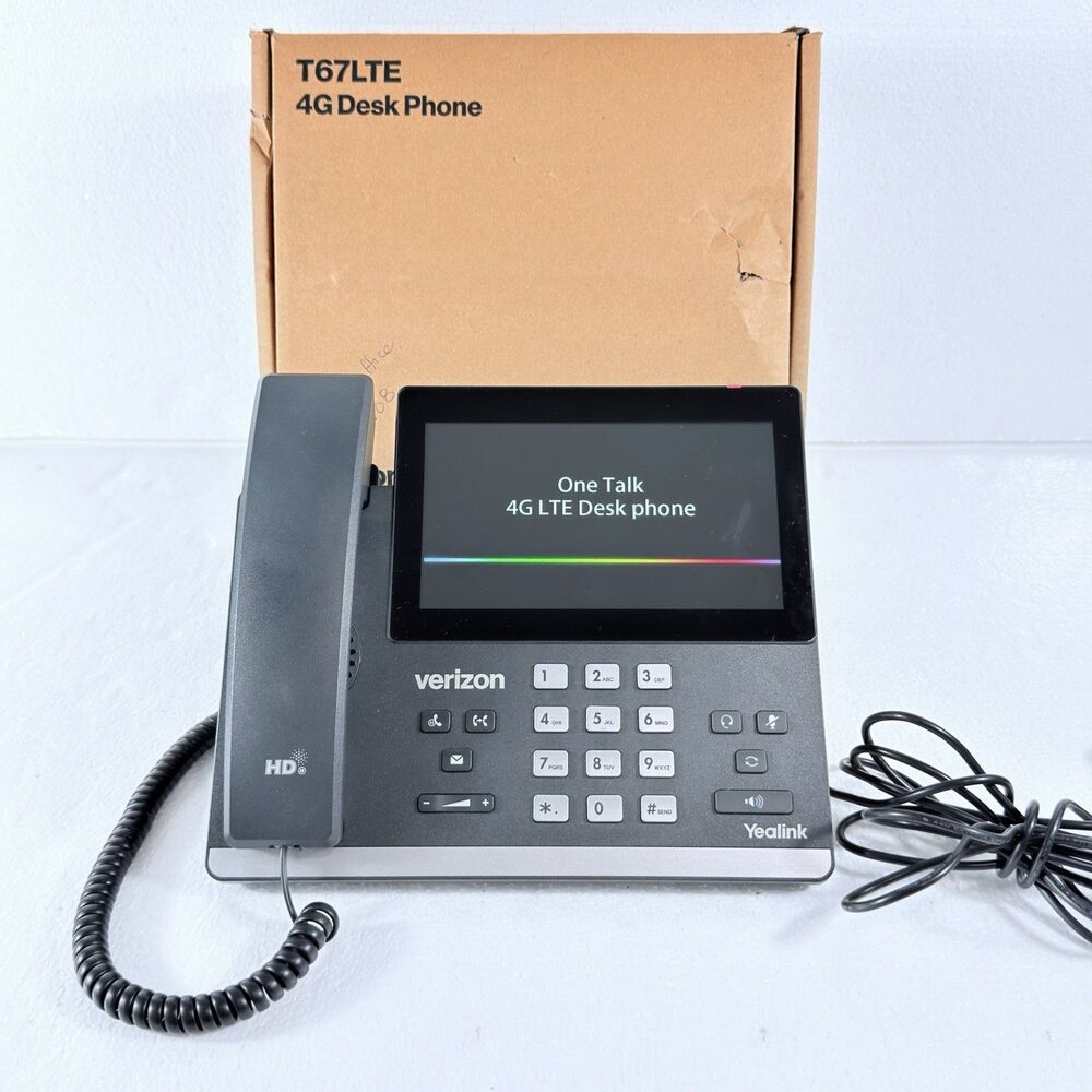 Verizon Yealink One Talk T67LTE 4G Desk Phone + Power Cord TESTED & WORKING